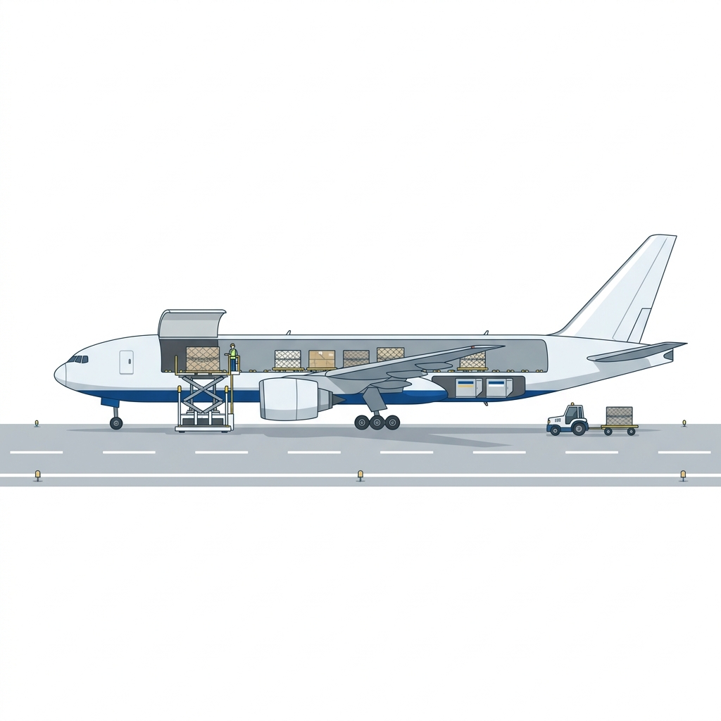 Boeing 777 Freighter Cargo Holds 3D Graphic